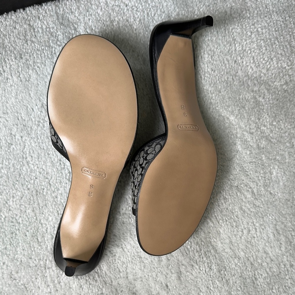 Coach Louise Mini Logo/CF Women's Slide Sandals black combo - Picture 5 of 5